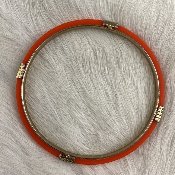 Orange & Gold Bangles Set of 3 High Quality Costume Jewelry - Picture 3 of 10